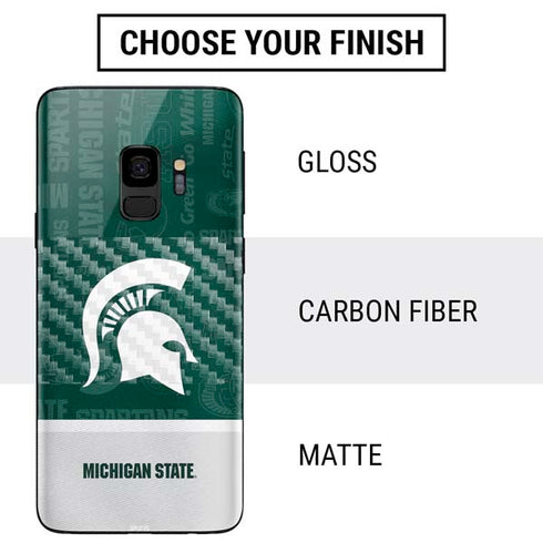 Michigan State University Jersey Split Galaxy S9 Skin
